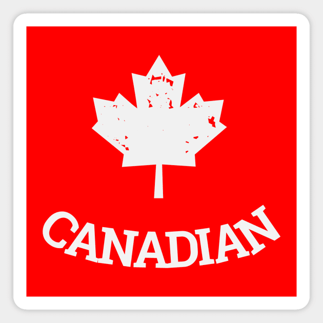 Proudly canadian with the maple leaf Magnet by TTL